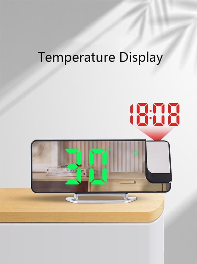 *♨️180% PROJECTION LED DIGITAL CLOCK WITH ALARM FOR TABLE*